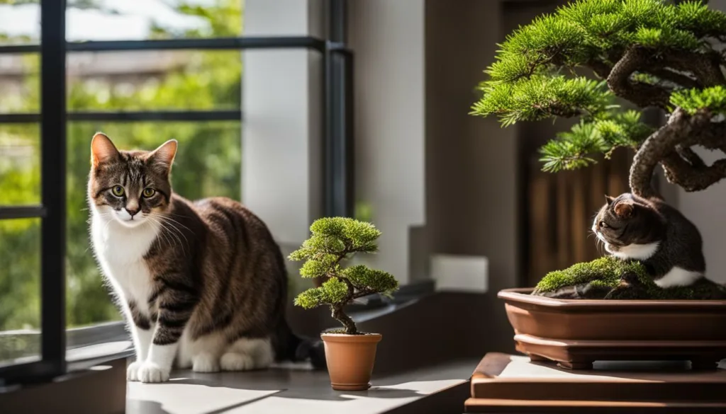 cat safety with bonsai trees
