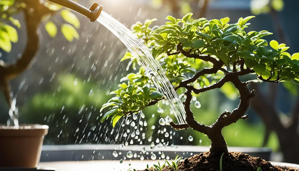 bonsai tree watering